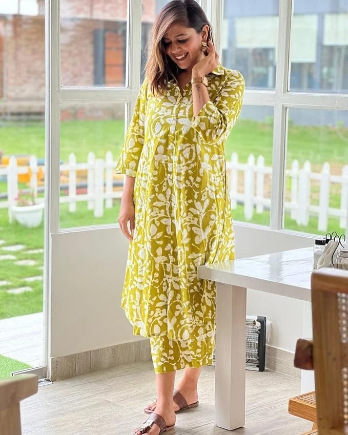 71J7oKehoYL._SX679_ Women's Rayon Printed Co-Ord Set | Ethnic Co Ord Set for Women | 2 Piece Kurta Set for Women - Image 1