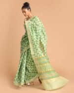 Paisley Print Chanderi Saree - Image 2