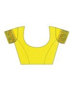 Floral Print Silk Saree - Image 4