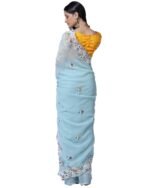 Embroidered Saree with Blouse Piece - Image 4